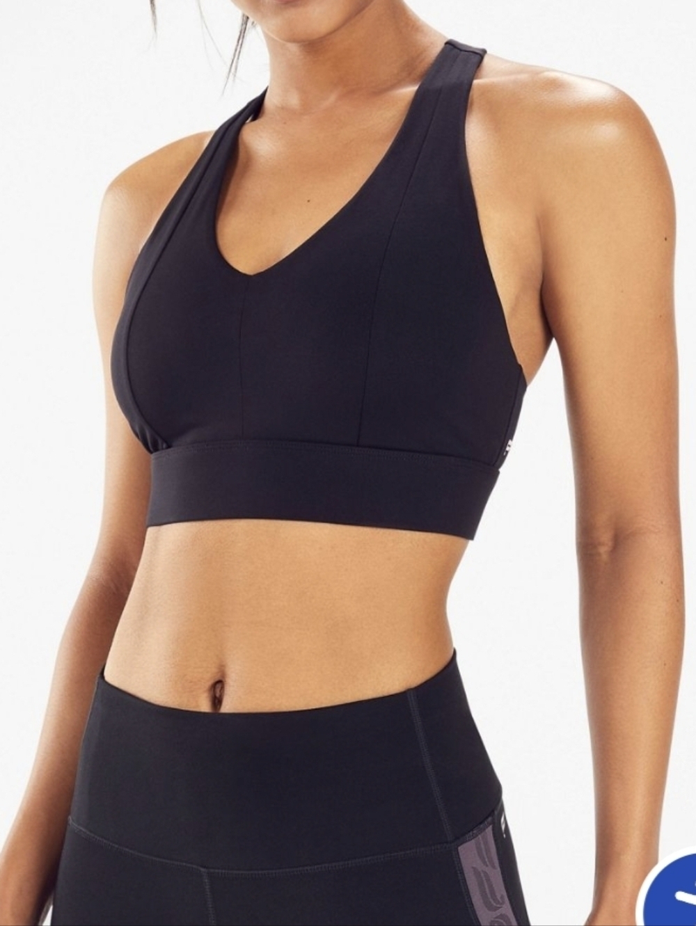 FABLETICS Women’s Black Racerback Sports Bra - Unbranded...size:S